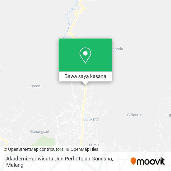 Peta Akademi Pariwisata Dan Perhotelan Ganesha