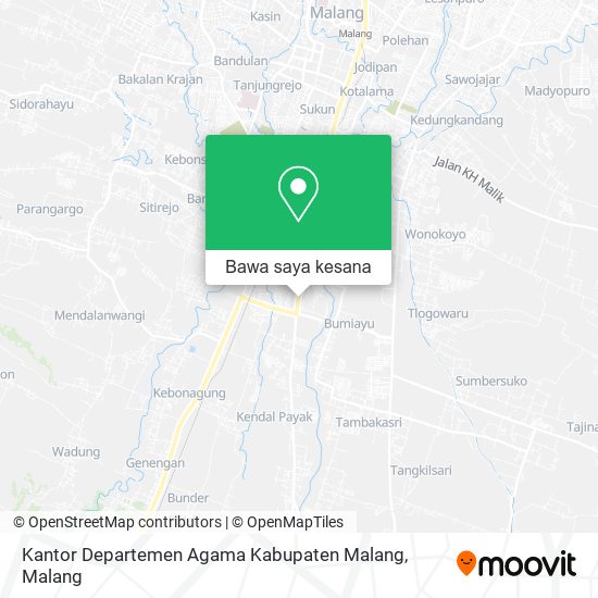 Peta Kantor Departemen Agama Kabupaten Malang