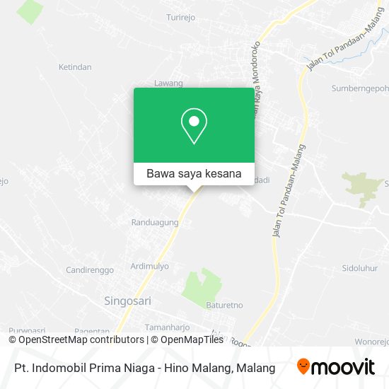 Peta Pt. Indomobil Prima Niaga - Hino Malang