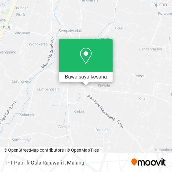 Peta PT Pabrik Gula Rajawali I