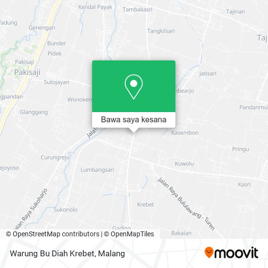Peta Warung Bu Diah Krebet