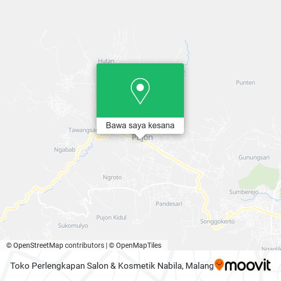 Peta Toko Perlengkapan Salon & Kosmetik Nabila