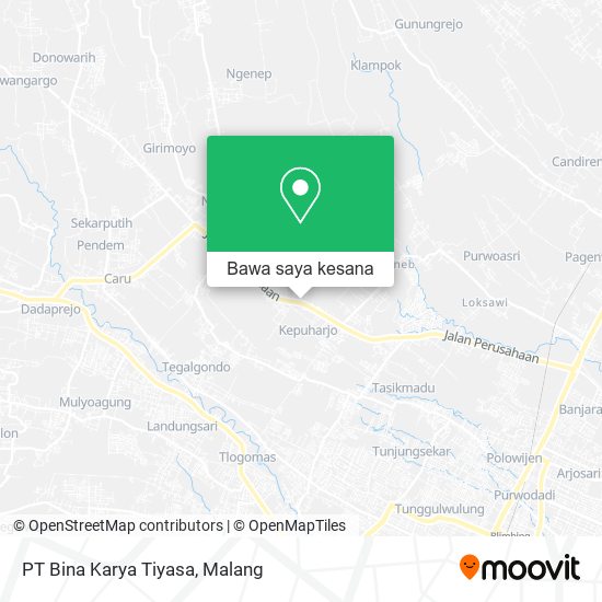 Peta PT Bina Karya Tiyasa