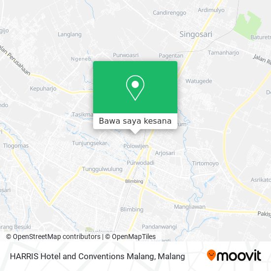 Peta HARRIS Hotel and Conventions Malang