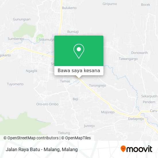 Peta Jalan Raya Batu - Malang