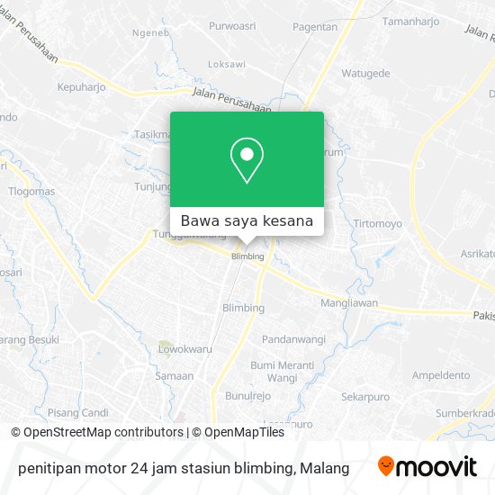 Peta penitipan motor 24 jam stasiun blimbing