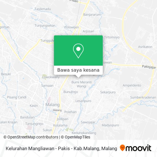 Peta Kelurahan Mangliawan - Pakis - Kab.Malang