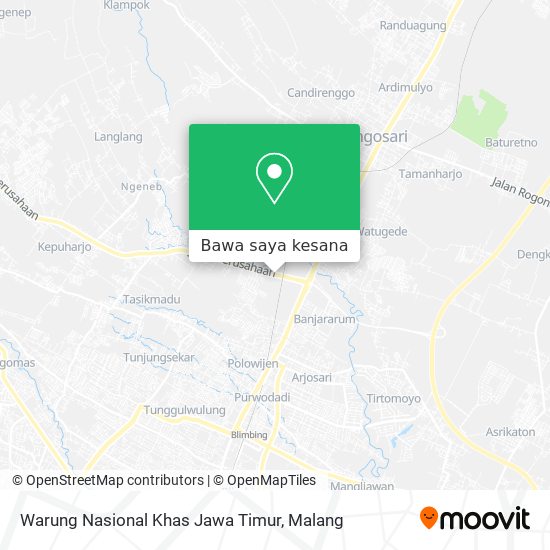 Peta Warung Nasional Khas Jawa Timur