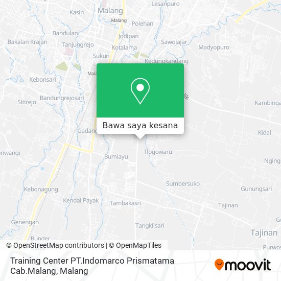 Peta Training Center PT.Indomarco Prismatama Cab.Malang