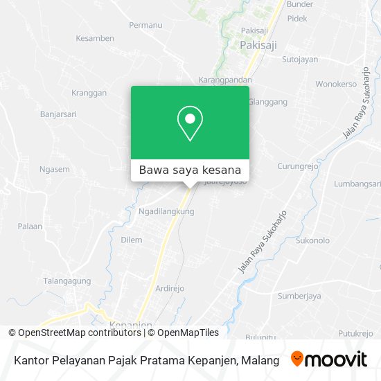 Peta Kantor Pelayanan Pajak Pratama Kepanjen
