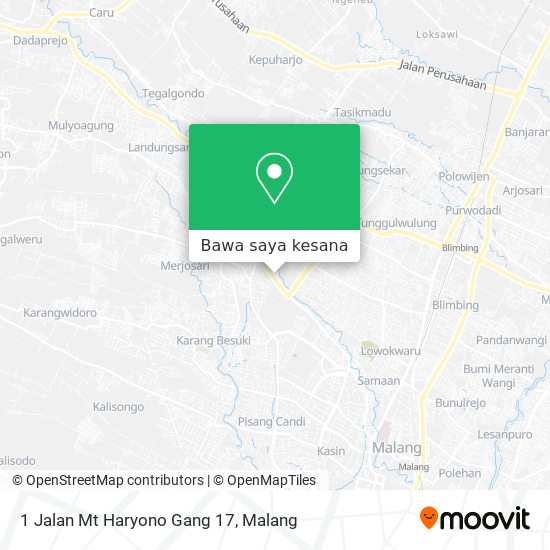 Peta 1 Jalan Mt Haryono Gang 17