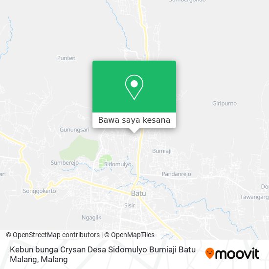 Peta Kebun bunga Crysan Desa Sidomulyo Bumiaji Batu Malang