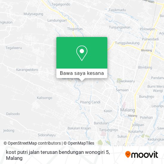 Peta kost putri jalan terusan bendungan wonogiri 5