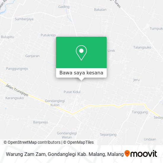 Peta Warung Zam Zam, Gondanglegi Kab. Malang