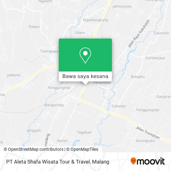 Peta PT Aleta Shafa Wisata Tour & Travel