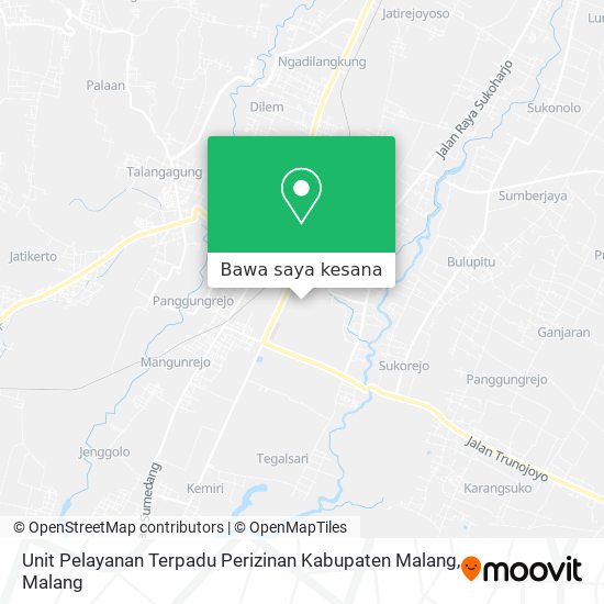 Peta Unit Pelayanan Terpadu Perizinan Kabupaten Malang