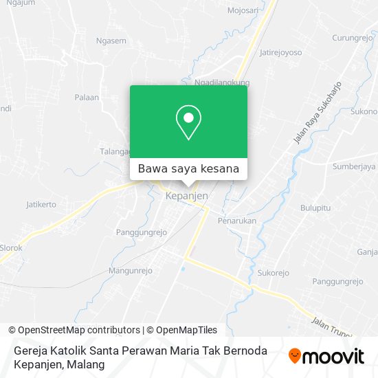 Peta Gereja Katolik Santa Perawan Maria Tak Bernoda Kepanjen