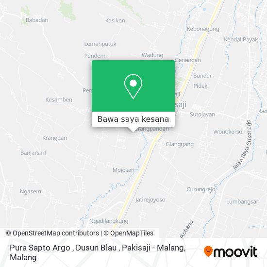 Peta Pura Sapto Argo , Dusun Blau , Pakisaji - Malang