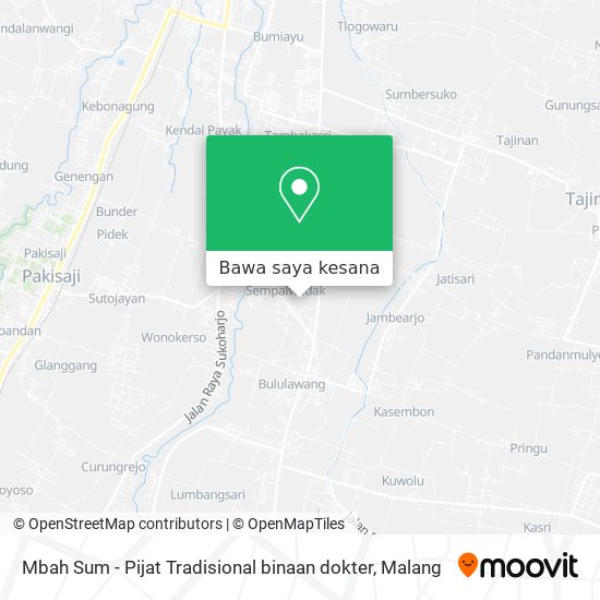 Peta Mbah Sum - Pijat Tradisional binaan dokter
