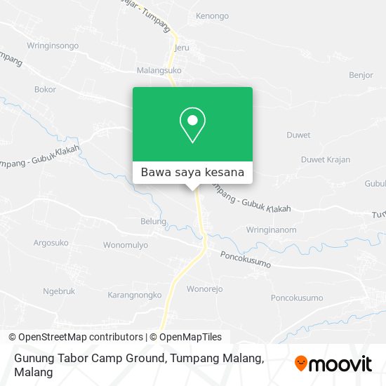 Peta Gunung Tabor Camp Ground, Tumpang Malang