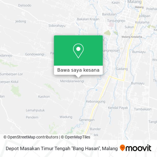 Peta Depot Masakan Timur Tengah "Bang Hasan"