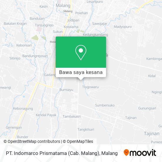 Peta PT. Indomarco Prismatama (Cab. Malang)