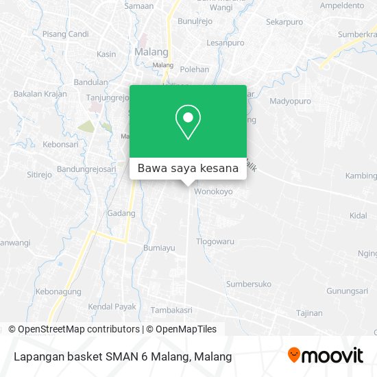 Peta Lapangan basket SMAN 6 Malang