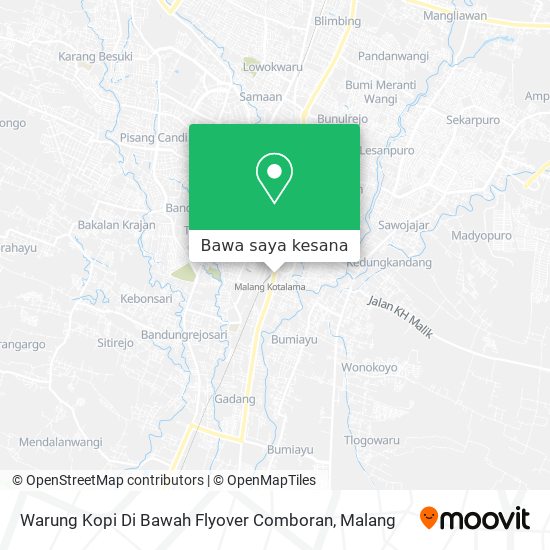Peta Warung Kopi  Di Bawah Flyover Comboran