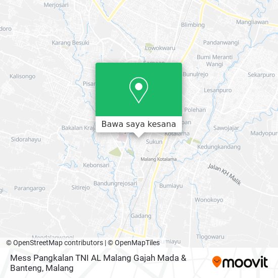 Peta Mess Pangkalan TNI AL Malang Gajah Mada & Banteng