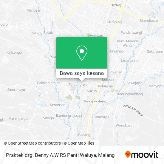 Peta Praktek drg. Benny A.W RS Panti Waluya