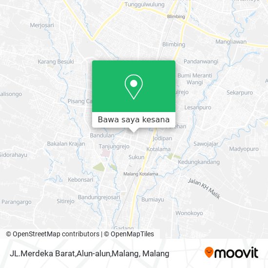 Peta JL.Merdeka Barat,Alun-alun,Malang