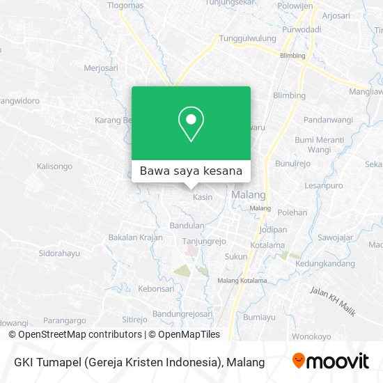 Peta GKI Tumapel (Gereja Kristen Indonesia)