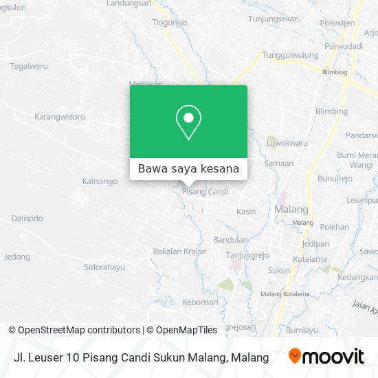 Peta Jl. Leuser 10 Pisang Candi Sukun Malang