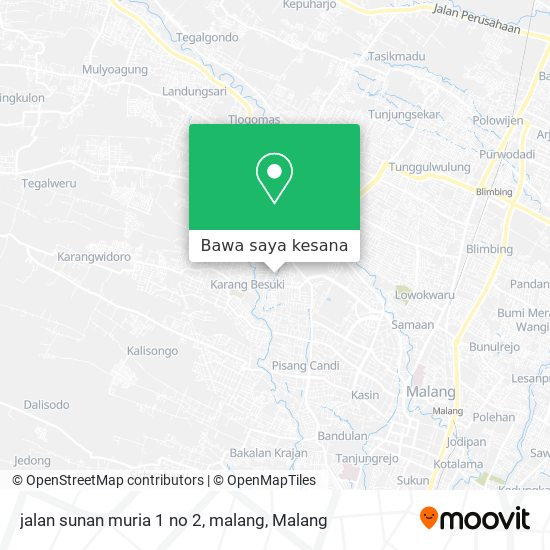 Peta jalan sunan muria 1 no 2, malang