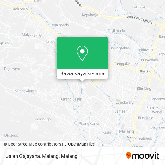 Peta Jalan Gajayana, Malang