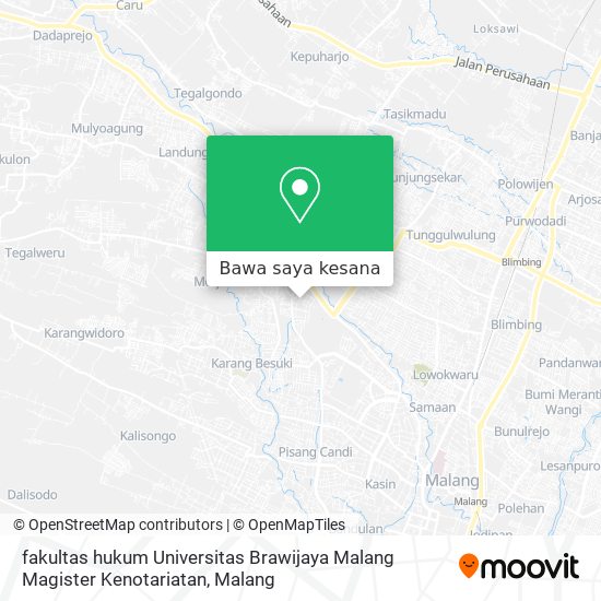 Peta fakultas hukum Universitas Brawijaya Malang Magister Kenotariatan