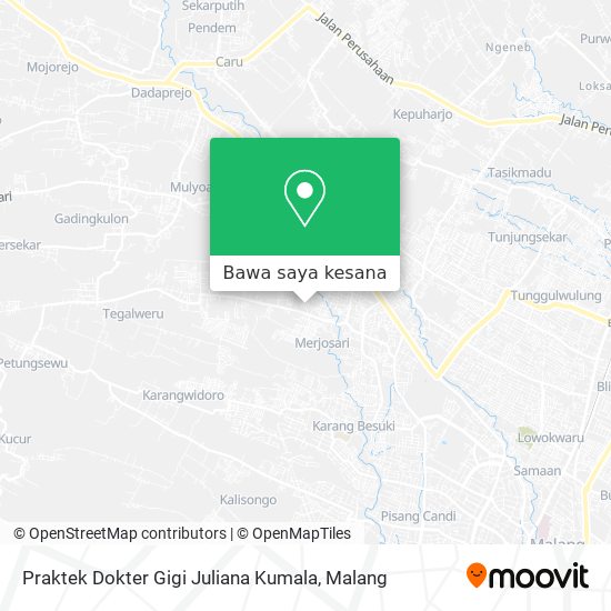 Peta Praktek Dokter Gigi Juliana Kumala