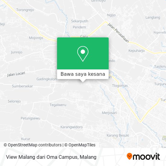 Peta View Malang dari Oma Campus