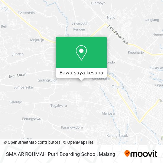 Peta SMA AR ROHMAH Putri Boarding School