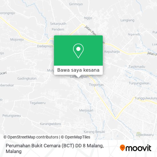 Peta Perumahan Bukit Cemara (BCT) DD 8 Malang