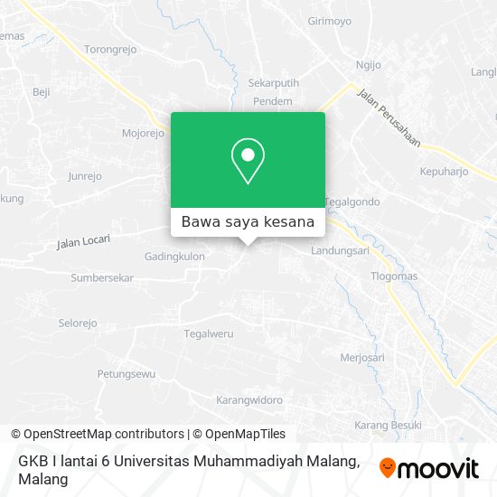 Peta GKB I lantai 6 Universitas Muhammadiyah Malang
