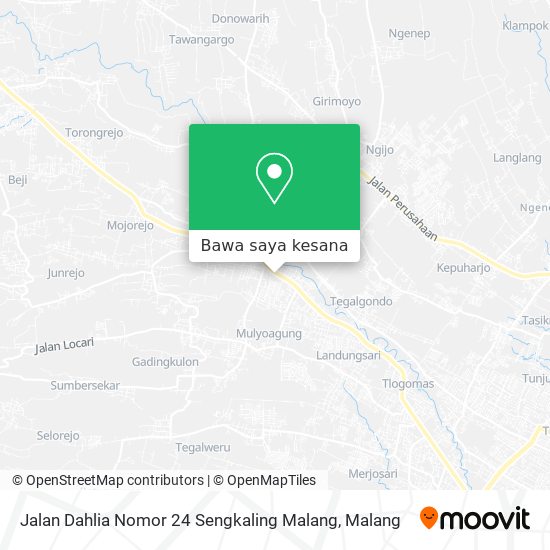 Peta Jalan Dahlia Nomor 24 Sengkaling Malang