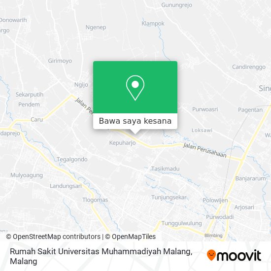 Peta Rumah Sakit Universitas Muhammadiyah Malang