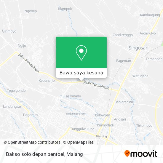 Peta Bakso solo depan bentoel
