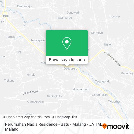 Peta Perumahan Nadia Residence - Batu - Malang - JATIM