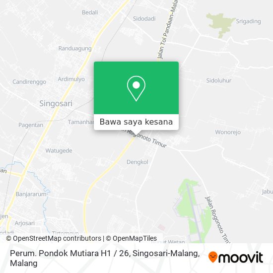 Peta Perum. Pondok Mutiara H1 / 26, Singosari-Malang