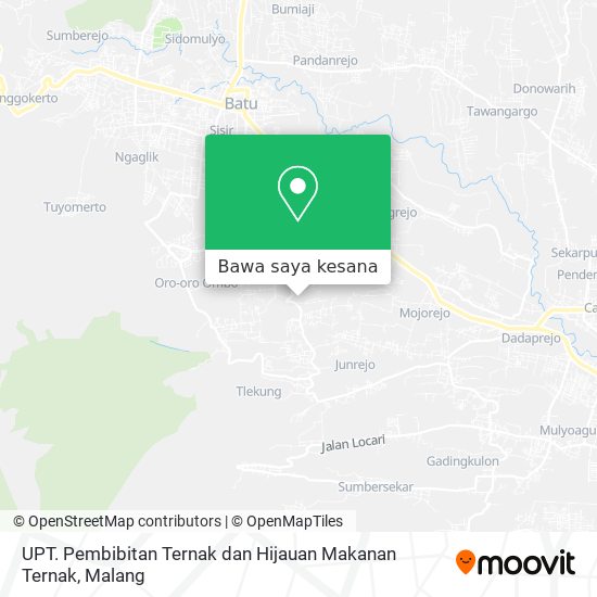 Peta UPT. Pembibitan Ternak dan Hijauan Makanan Ternak