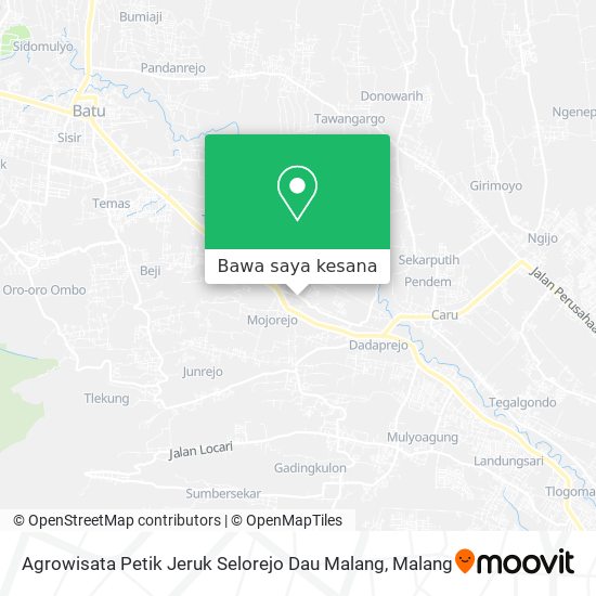 Peta Agrowisata Petik Jeruk Selorejo Dau Malang