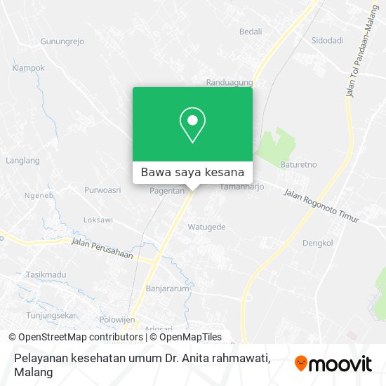 Peta Pelayanan kesehatan umum Dr. Anita rahmawati