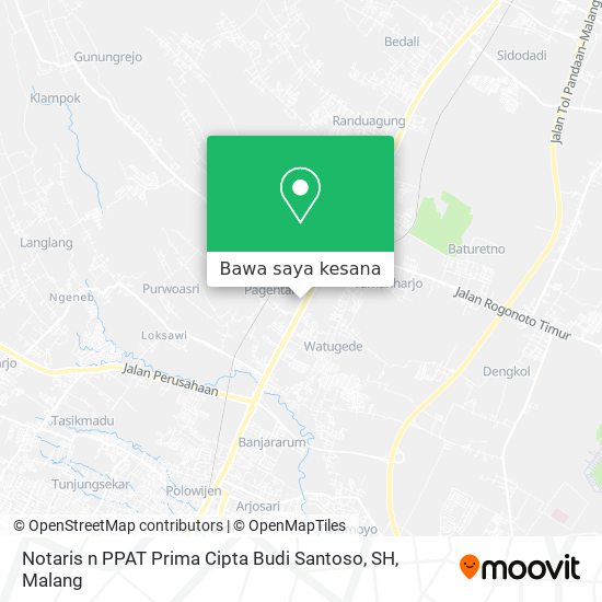 Peta Notaris n PPAT Prima Cipta Budi Santoso, SH